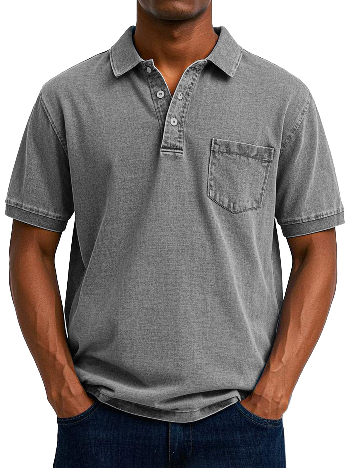 SEAN - CASUAL VINTAGE POLO SHIRT FOR MEN