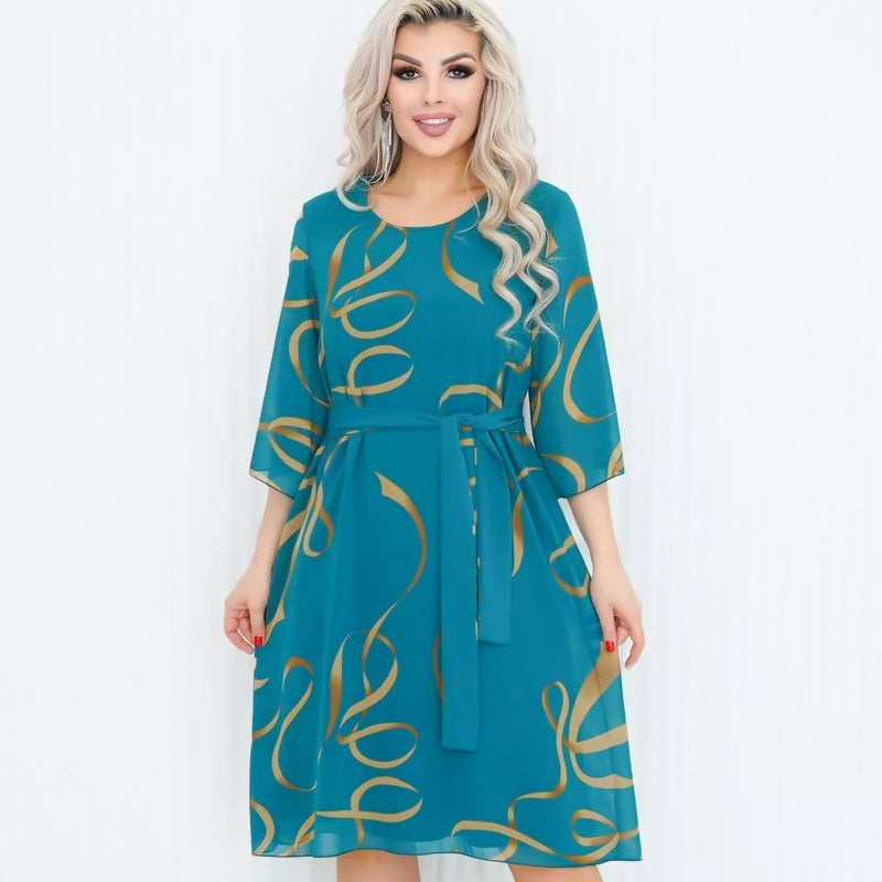 AURNIA - BELTED SUMMER DRESS