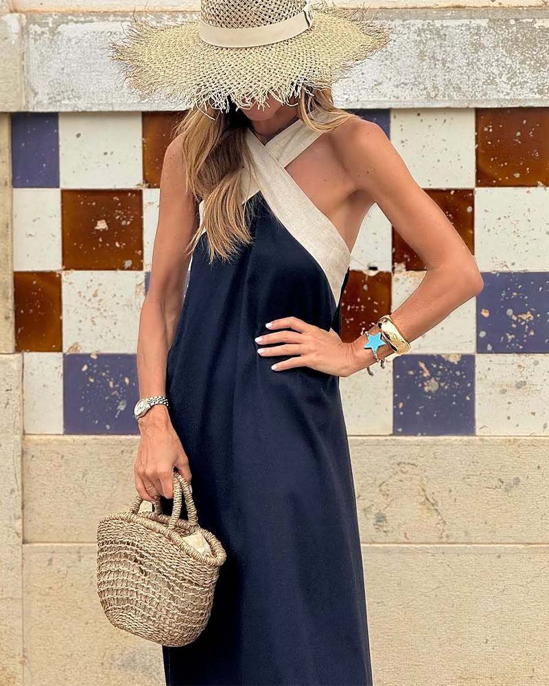 SLOANE - CROSS NECK DRESS
