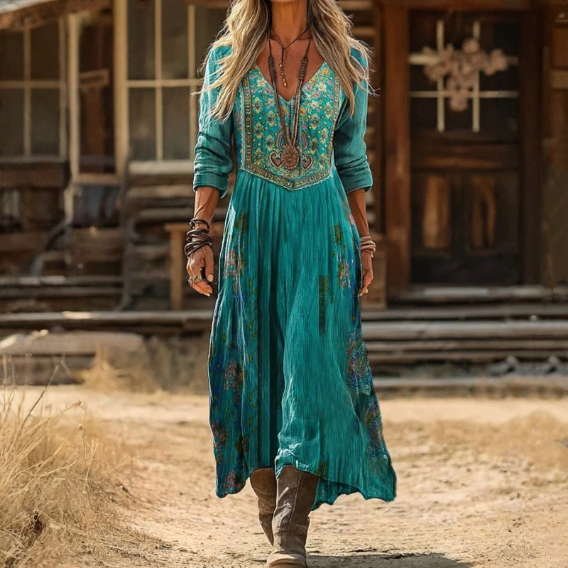 Evelyn - Elegant Bohemian Maxi Dress