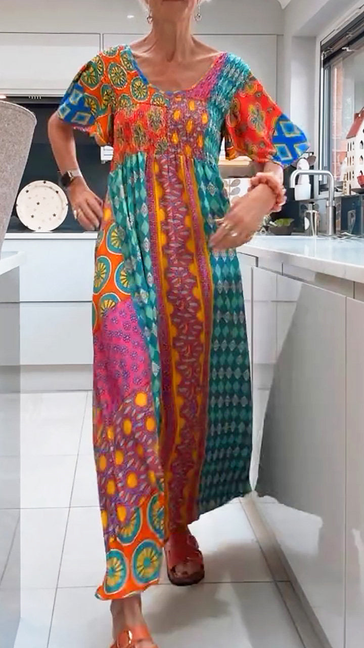 TALIA – ELEGANT PAISLEY MIDI DRESS