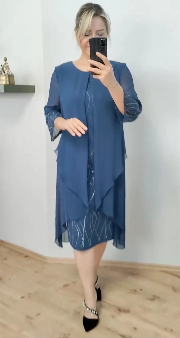 MEARA - STYLISH CHIFFON DRESS