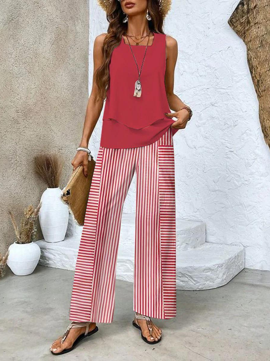 Alba - Stylish Floral Top and Trouser Set