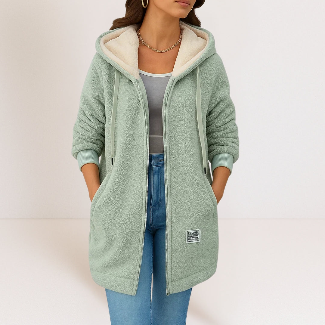 Eleanor - Cosy Fleece Lined Hooded Jacket