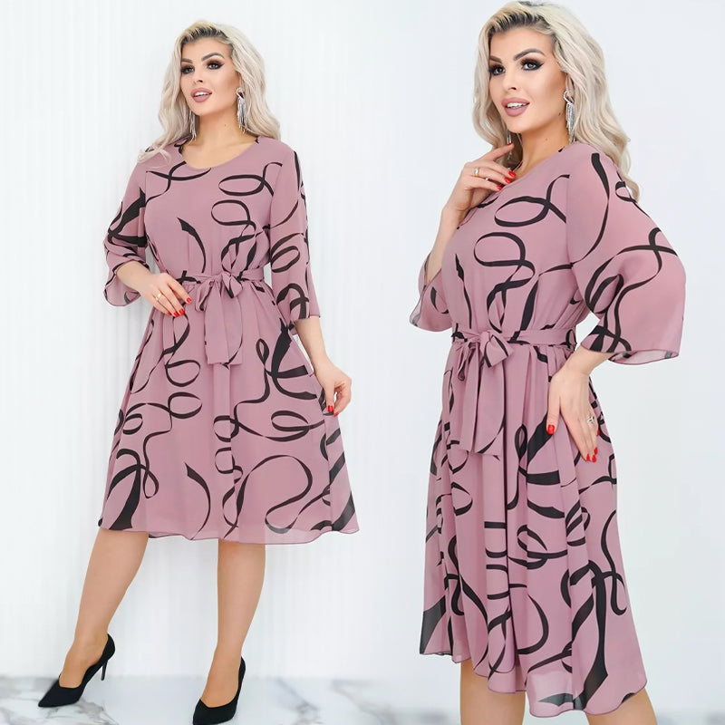 AURNIA - BELTED SUMMER DRESS