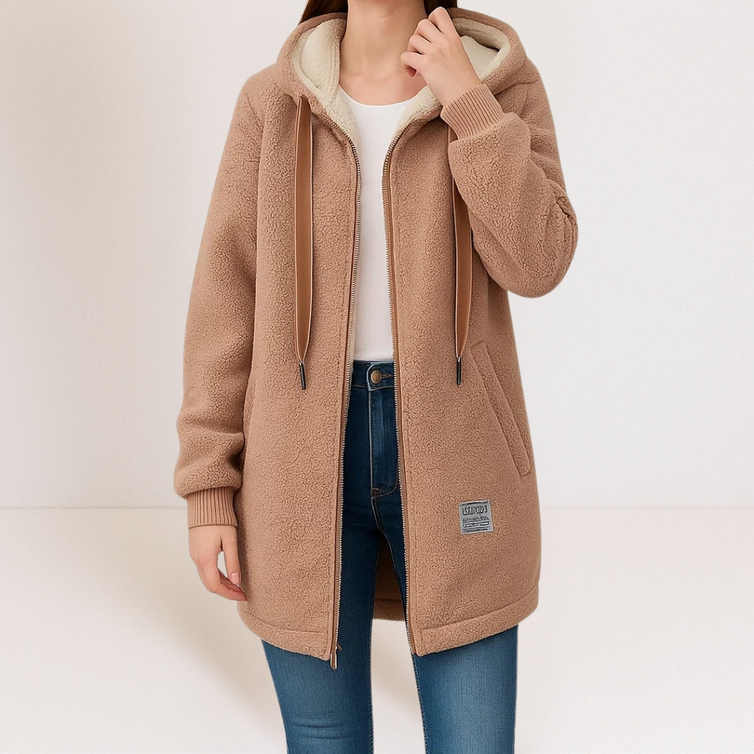 Eleanor - Cosy Fleece Lined Hooded Jacket