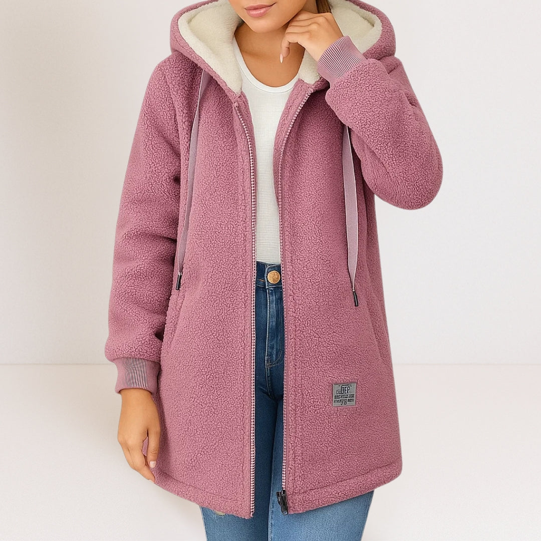 Eleanor - Cosy Fleece Lined Hooded Jacket