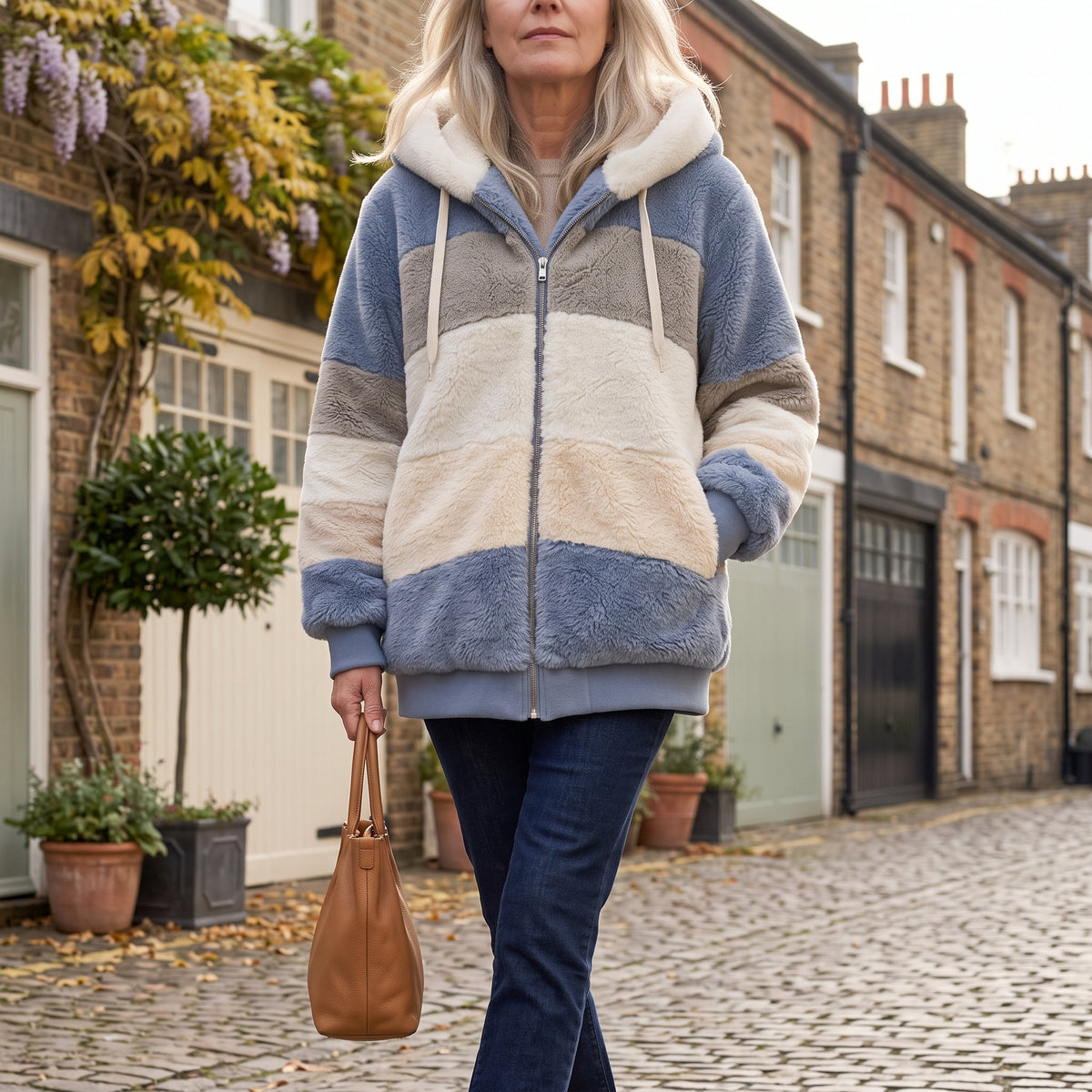 Diane - Quilted Fleece Jacket with Pockets