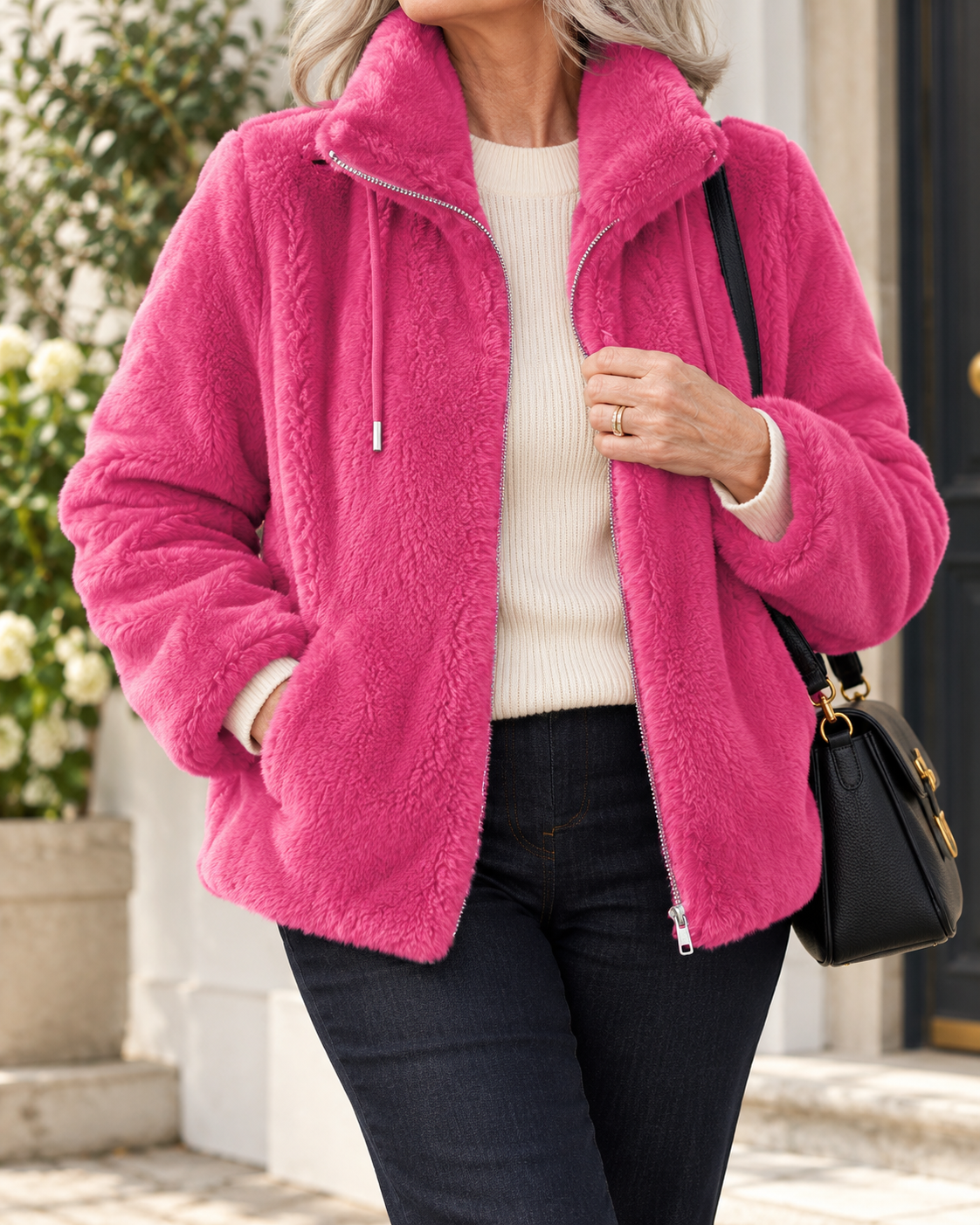 Nadine - Cosy Zip-Up Fleece Coat