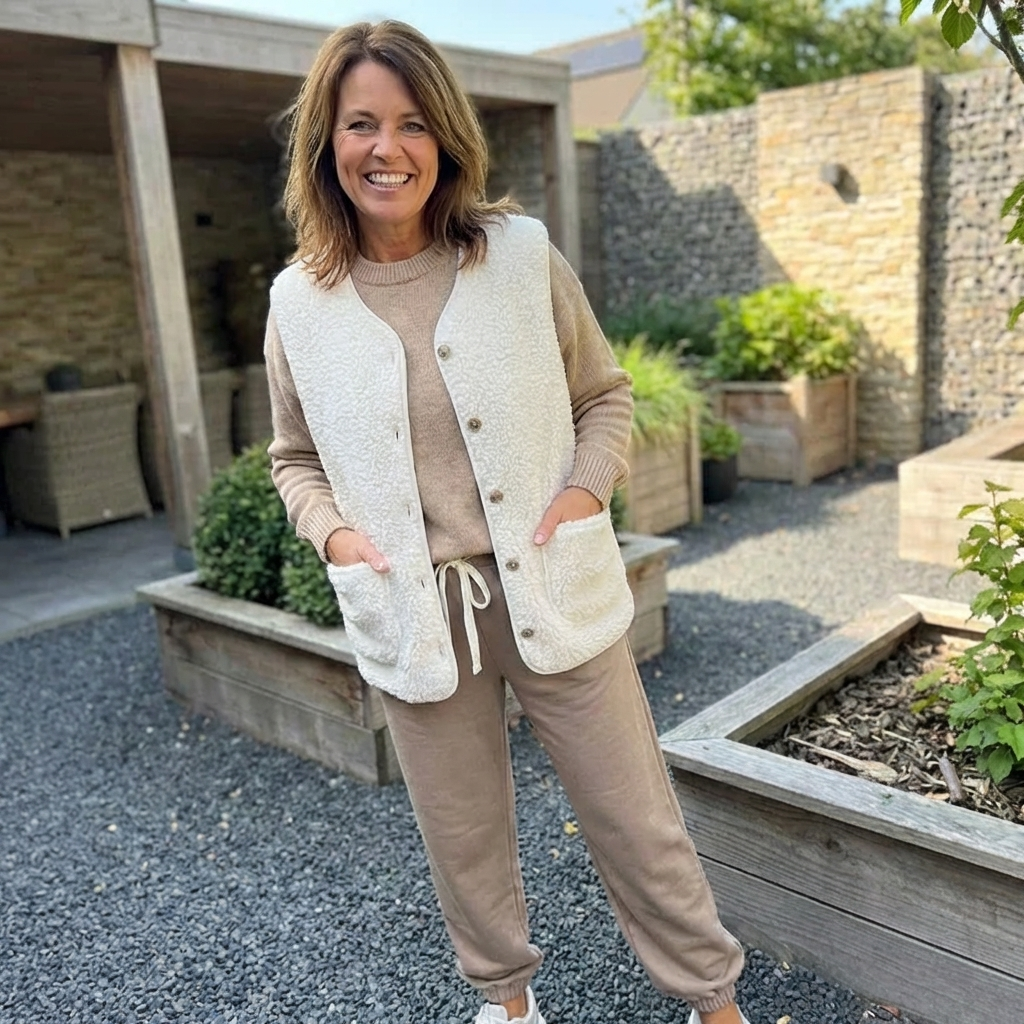 Maisie - Sherpa Button Gilet