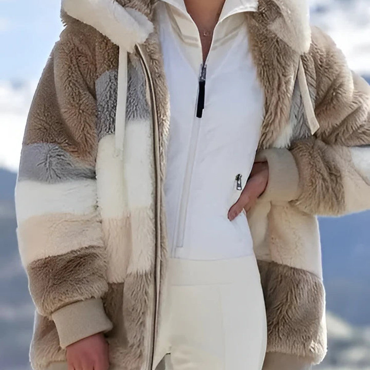 Diane - Quilted Fleece Jacket with Pockets