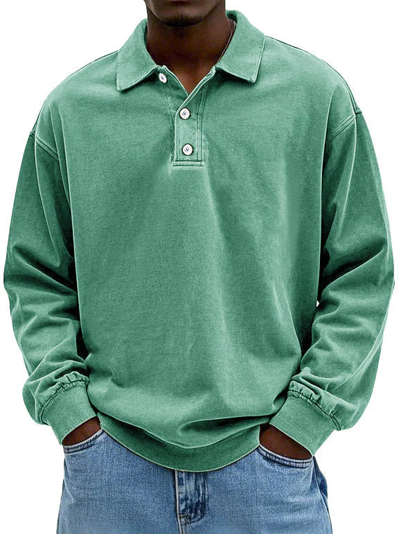 Matteo - Men’s Casual Long Sleeve Polo Shirt