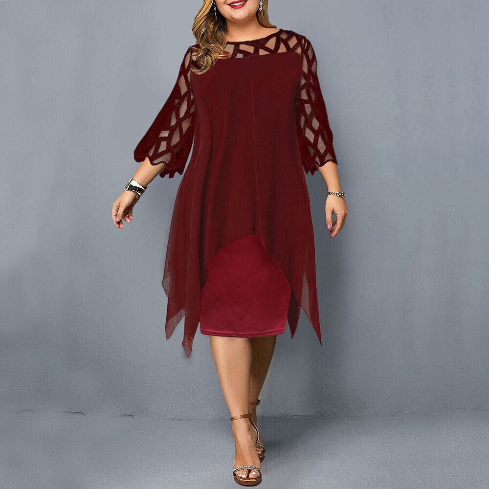 SONA – Chic Plus Size Midi Dress For Modern Women