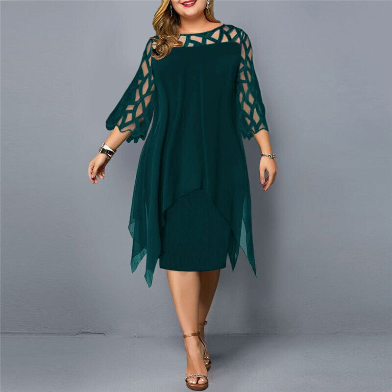 SONA – Chic Plus Size Midi Dress For Modern Women