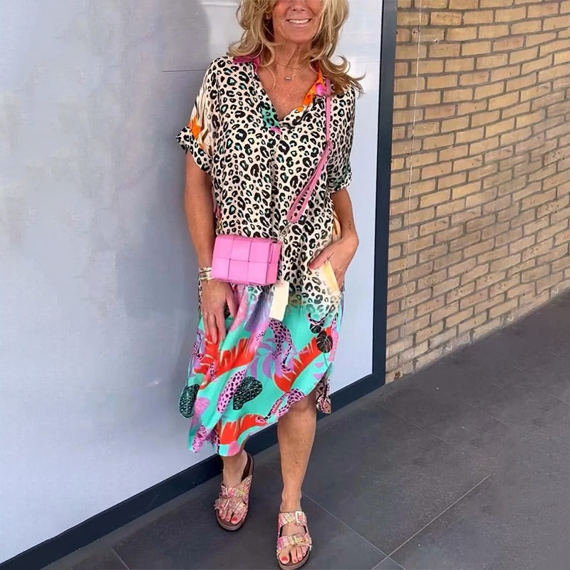 ERIN - LOOSE V-NECK DRESS