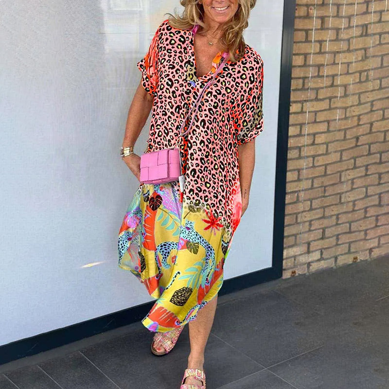 ERIN - LOOSE V-NECK DRESS
