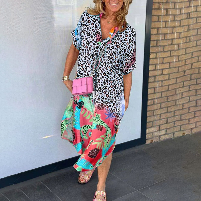 ERIN - LOOSE V-NECK DRESS