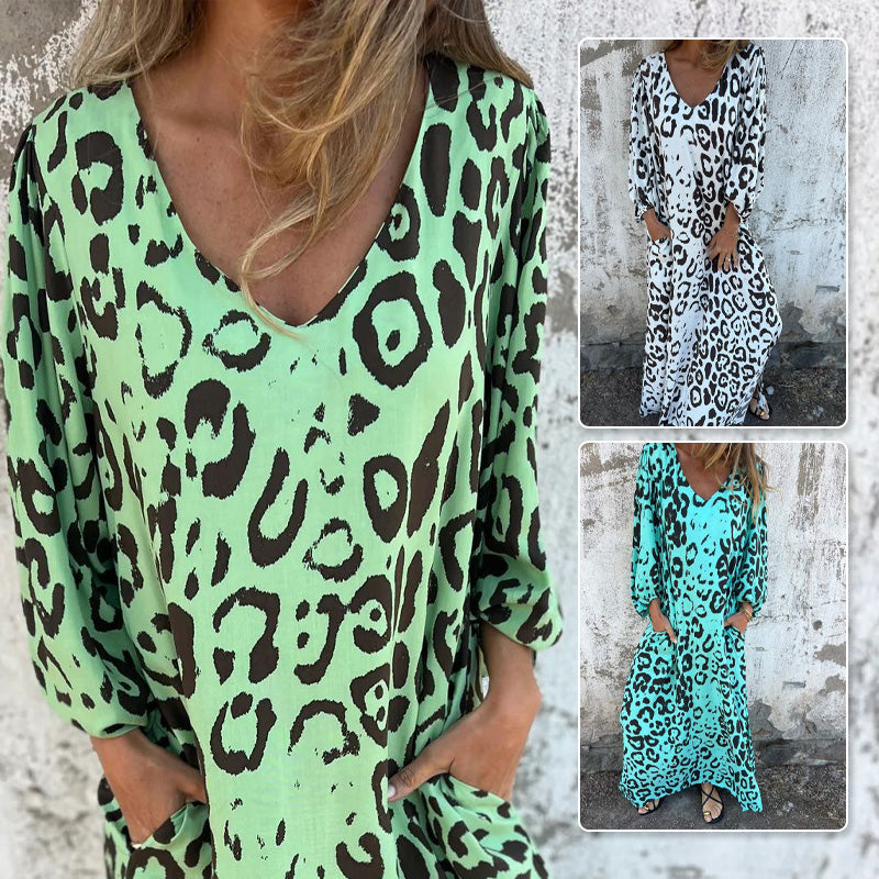 NOREEN - FLOWY V-NECK DRESS