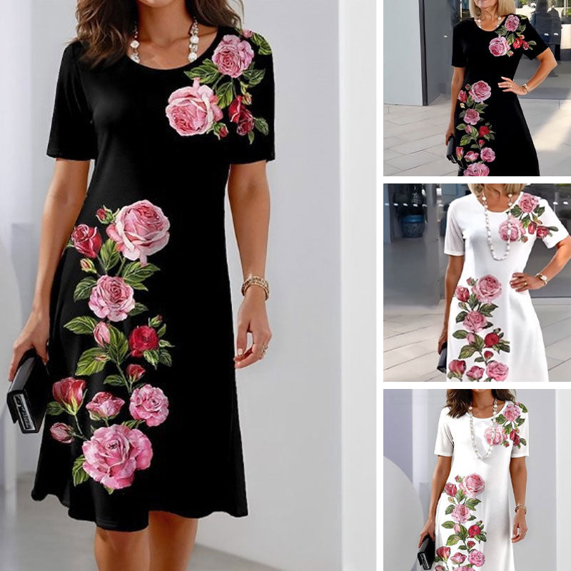 ELVA - ELEGANT FLORAL DRESS