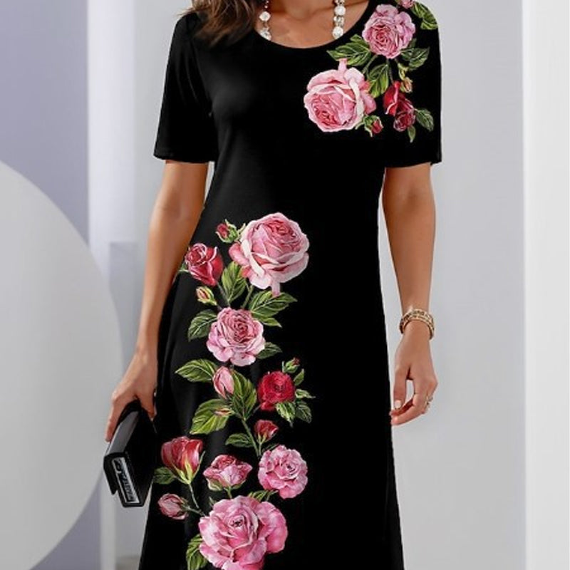 ELVA - ELEGANT FLORAL DRESS