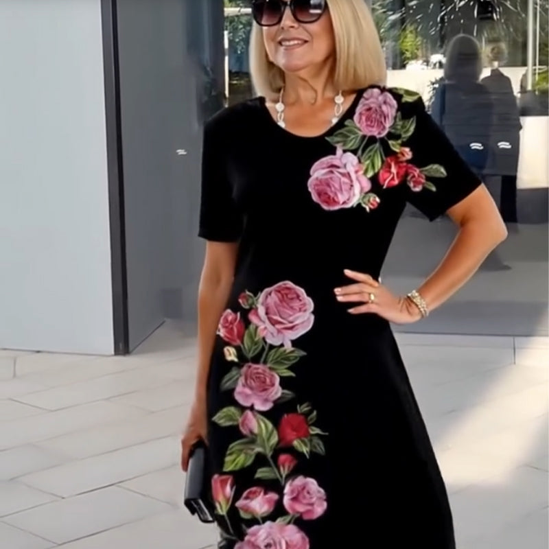 ELVA - ELEGANT FLORAL DRESS