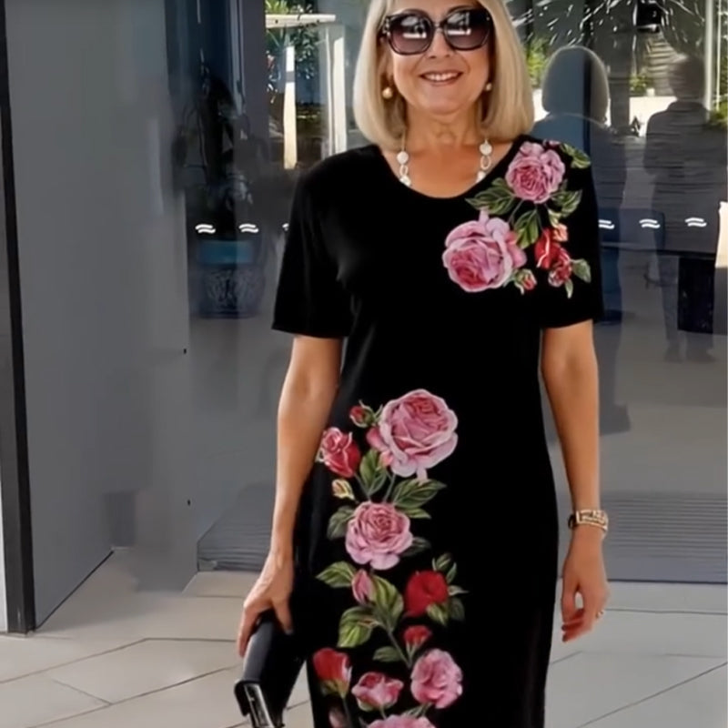 ELVA - ELEGANT FLORAL DRESS